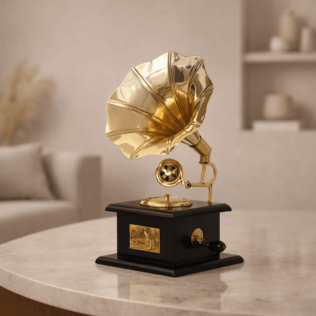 Vintage Gramophone Decor Showpiece